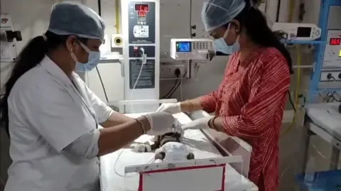 Baby Interred Living in India Struggles for Her Life